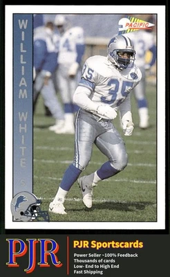 William White 1992 Pacific #96 Detroit Lions - Image 1 of 2