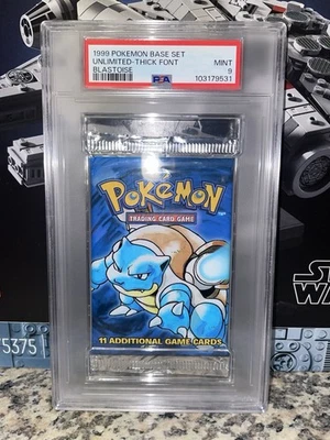 Pokemon Set Base Booster Pack Sigillato con Blastoise Art - Classificato PSA 9 Mint - Immagine 1 di 4
