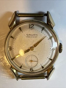 (para PIEZAS) Gruen Precision 415 17J 17 joyas 10k RGP estilo James Bond circa años 60 - Imagen 1 de 11