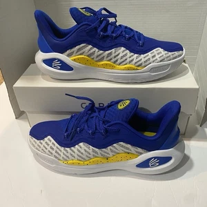 Under Armour Herren Curry 11 Dub Nation Größe 12 blau gelb weiß 3026615-100 - Bild 1 von 11