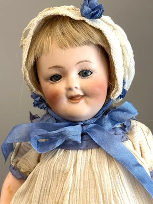 12" Antique German Bisque Gebruder Heubach Toddler Unusual Mold - Image 1 of 4