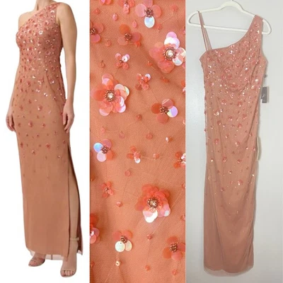 NUEVO CON ETIQUETAS VESTIDO ADRIANNA PAPELL 6 DAMA DE HONOR FORMAL NOCHE BODA INVITADA Foto 1 de 4