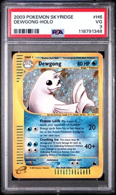 PSA 3 HUGE SWIRL 2003 Skyridge Dewgong Holo Foil H6/H32 WOTC Pokemon - Image 1 of 3