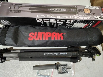 Sunpak - ULTRA PRO 643 Carbon Fiber 64" Tripod - Black USED - Image 1 of 2