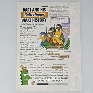 The Simpsons Butterfinger Bart Story Print Ad/Poster Promo Art - Picture 1 of 2