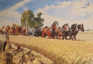 WARWICK DEANE ARTISTA AUSTRALIANO VINTAGE TRATTORE AGRICOLO RISAIA STAMPA ARTE AUSTRALIA - Foto 1 di 10