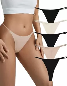 SHARICCA Women Seamless G-String Thongs Sexy Low Rise Panties No Show Underwear - Picture 1 of 3