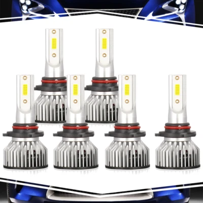 For Chrysler Pacifica 2017-2018 3 Pair 9005/HB3/H10 Hi&Lo Beam Fog Light Bulbs - Image 1 of 4