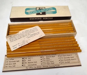 Vintage 1 dozen  NOS Hardtmuth Inc KOH-I-NOOR 1500/HB  Wooden PENCILS 1500 B - Picture 1 of 4