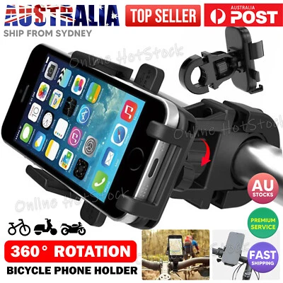 360° Motorcycle Bicycle Bike Handlebar Mount Holder Stand For Mobile Phone - image 1 of 4