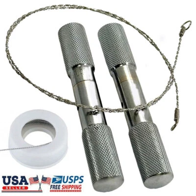 ZIYUANMOTOR OB Saw Wire Handles Stainless Steel Rust Resistant Dehorn Large Horns (pair)