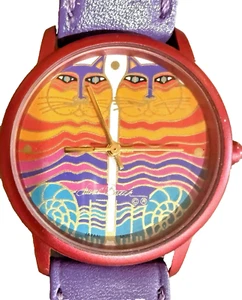 Vtg Laurel Burch Watch Rainbow Cats NOT Working Sold For Parts Repair Only - Picture 1 of 4