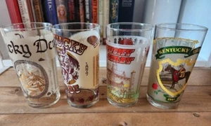 Lot of 4 VGUC Vintage Kentucky Derby Mint Julep Glasses~KY~1974~1977~1978~1981 - Picture 1 of 5