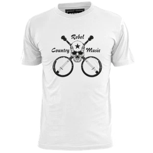 Mens Rebel Country Music T Shirt Cash Jennings Campbell Nelson Williams - Picture 1 of 2