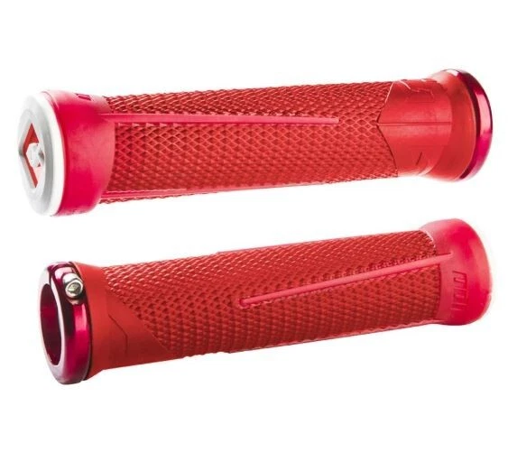 ODI AARON GWIN AG-1 V2.1 LOCK ON BONUS PACK CAP W/PLUGS BMX MTB GRIPS RED/RED - Image 1 of 1