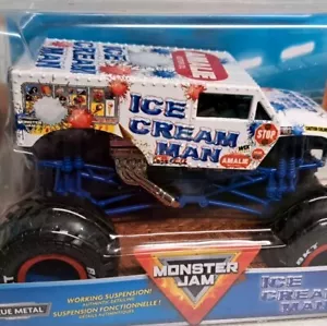 Monster Jam ICE CREAM MAN escala 1:24 Monster Truck Bkt gran escala ¡Raro! - Imagen 1 de 15