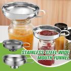 Steel Funnel Metal Fill Jam Jar Wide Neck Kitchen Tool 2022 V4F1