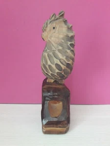 Soviet wooden parrot №2. Handmade Wood carving. Original . Made in USSR - Picture 1 of 12