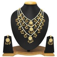 Indian Women Pearl Kundan Earrings Bollywood Fashion Pakistani Jewelry Set