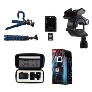 GoPro Hero10 Black used once* - Tripod + Pole mount + 32gb Memory Card - BUNDLE - Picture 1 of 8