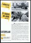 1945 Caterpillar niveleuse routière Billings Montana photo vintage impression commerciale annonce