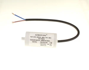 16uF 250V Motor Start Run Capacitor 250VAC 16mfd 250 Volts 16 uF 1-3/8"x2-3/4" - Picture 1 of 1