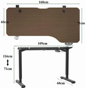 Höhenverstellbar Schreibtisch Elektrisch Stehschreibtisch Standing Desk 160x75cm - Bild 1 von 10