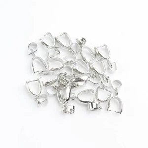 Pinch Clip Bail Pendant Connectors Bead Copper Bracelet Connector Jewelry Making - Picture 1 of 16