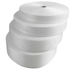(0,18€-0,41€/m) 50meter Gurtband Polypropylene Weiß 20,25,30,40,50mm 1.4mm stark - Bild 1 von 8