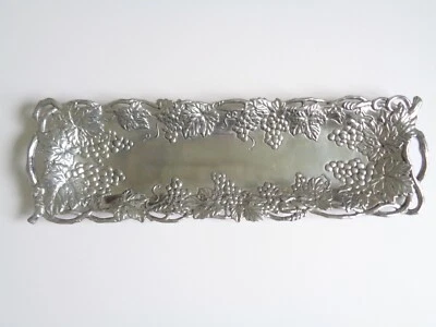 Bandeja Arthur Court Diseño de Uva 19" Rectangular Snack Queso Caramelo Relish De Colección 1995 Foto 1 de 4