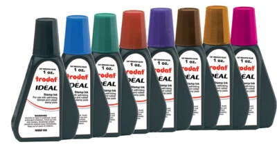 Tinta de recarga de estampillas de goma Trodat/Ideal de 1 oz para estampillas o almohadillas de estampillas Foto 1 de 2