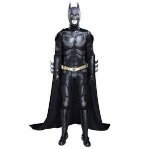 The Dark Knight Rises Batman Bruce Wayne Men Cosplay Costume Outfit Halloween