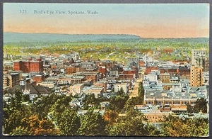 Vintage - Vista dall'uccellino di Spokane, Washington - Cartolina postale - Foto 1 di 2
