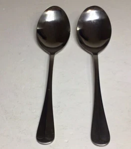 Juego de 2 cucharas de sopa ovaladas Oxford Hall Jamestown Old Westbury Sagamore 6 3/4 pulgadas - Imagen 1 de 12