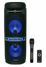 Rockville Go Party X10 Dual 10" Rechargeable Karaoke Machine System+Wireless Mic