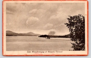 CARTOLINA LAGO MEMPHREMAGOG A NEWPORT VERMONT - 1917 - Foto 1 di 2