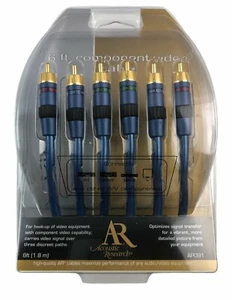 Video Kabel TV Komponente 6 Fuß Heimkino RCA Anschluss Akustische Forschung 24K - Bild 1 von 4