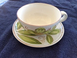 Country casual soup bowl cup and underplate - Picture 1 of 5