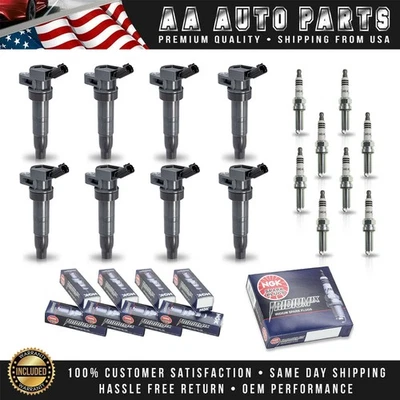 8 bobinas de encendido y 8 bujías de iridio NGK para Hyundai Equus Genesis Kia K900 Foto 1 de 4