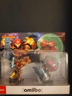 Metroid & Samus Aran Amiibo 2-Pack (Nintendo Samus Returns) Brand New - Sealed - Image 1 of 4