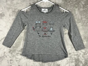 Motionwear T-shirt top Size 6X Small long sleeve open shoulder Nutcracker grey - Picture 1 of 5