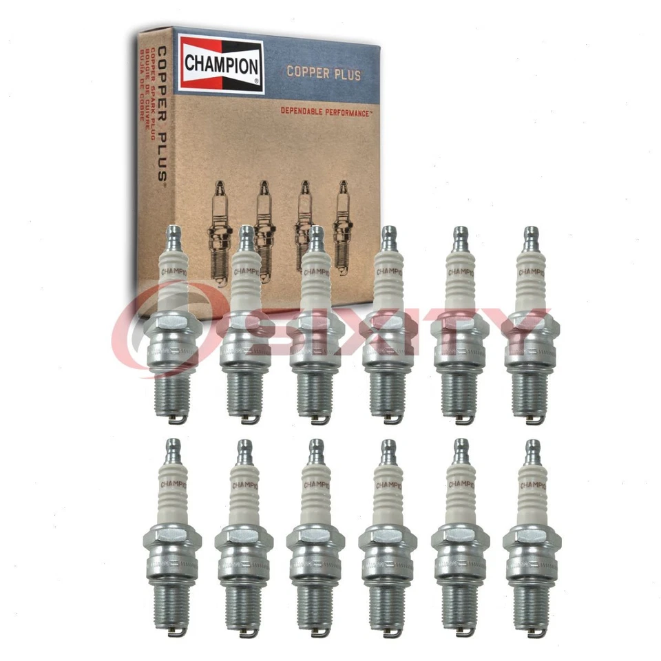 12 bujías Champion Copper Plus para Ferrari 250 GTE 1960-1961 3,0 L ur Foto 1 de 4
