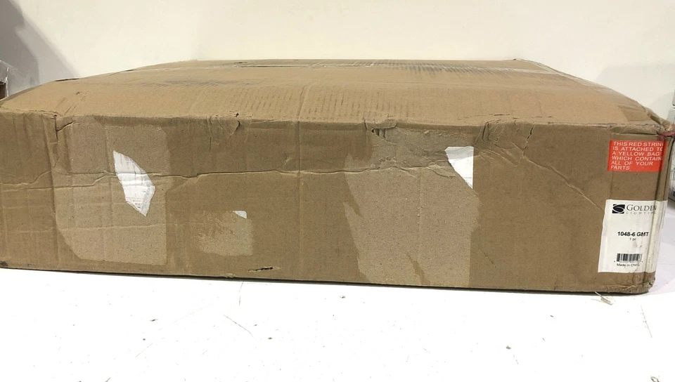 Lámpara de araña Golden Lighting Chatham 6 luces bronce bronce bronce con detalles de cuerda Foto 1 de 3