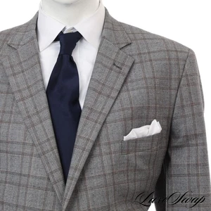 BIG GUYS Brooks Brothers Fitzgerald Fit Grey Glen Plaid Flannel 2B 2V Jacket 50 - Picture 1 of 9