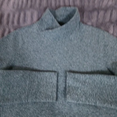 Duluth Trading Tunic Top XS Long Sleeve Funnel Neck Thumb Holes Heathered Fleece - Image 1 of 4