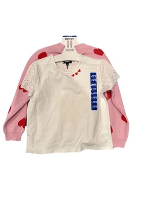 DKNY Girls Cotton Cardigan & T-Shirt Size L (14-16)   NEW WITH TAGS - Image 1 of 3