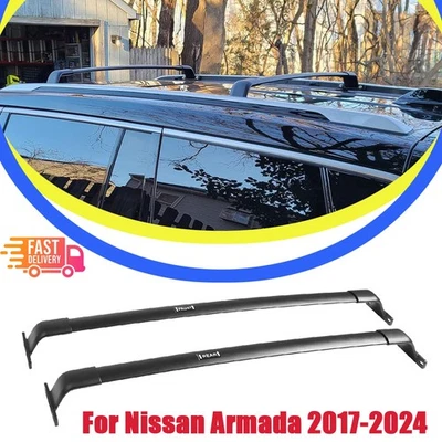 220LBS Roof Racks Cross Bars for Nissan Armada 2017-2024 Aluminum Upgraded  Foto 1 de 4