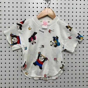 Vintage Panda WorkOut Graphic Shirt White Single Stitch Girls Size 6 13.5x15 - Picture 1 of 14