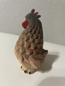 Vintage Artesania Rinconada Carved Ceramic Hen Figurine 4” - Picture 1 of 6