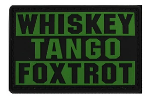 Condor Whiskey Tango Foxtrot Morale Patch - Green - Hook & Loop - Picture 1 of 1